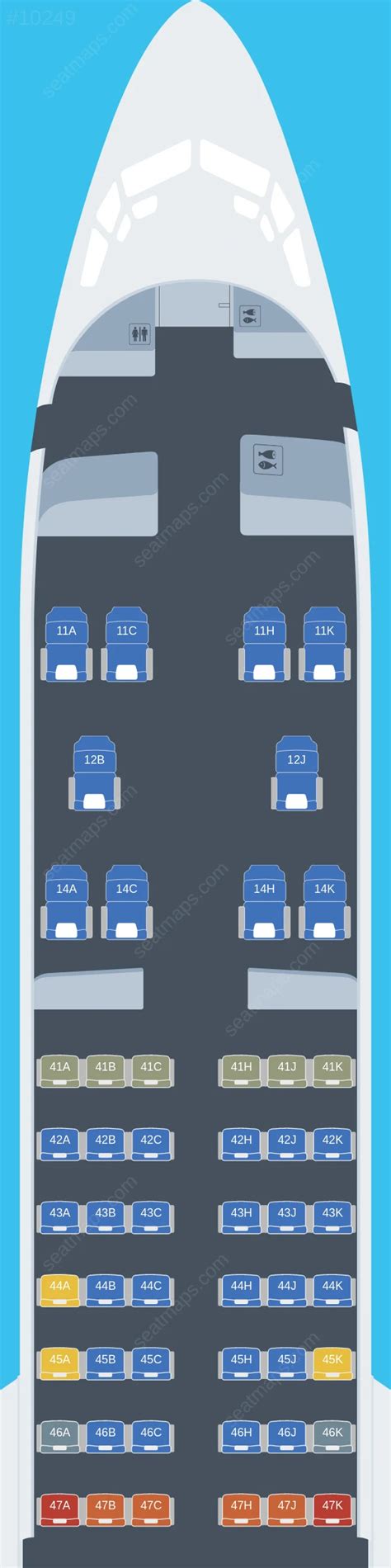 Singapore Airlines Boeing 737 MAX 8 aircraft seat map.